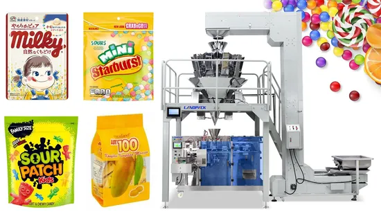 Kundenspezifische automatische rotierende Doypack vorgefertigte Standbeutel-Beutelpreise Maschinen Reisbeutel Brotverpackungschips Eisstäbchen-Füllung Teebeutel-Verpackungsmaschine